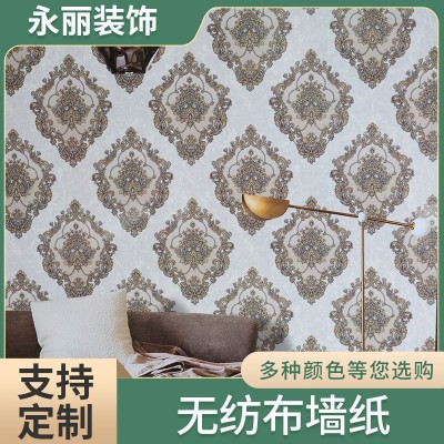 欧式风墙纸加工永丽定制非自粘无纺布墙纸酒店客厅卧室书房墙纸图5