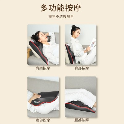 恩隆颈椎按摩器颈部腰部肩颈腹部腿部背部热敷靠垫揉捏电动按摩枕图2