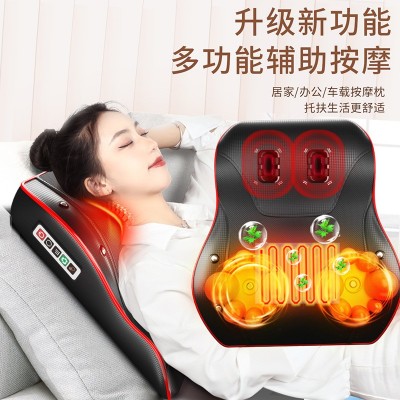 恩隆颈椎按摩器颈部腰部肩颈腹部腿部背部热敷靠垫揉捏电动按摩枕图4