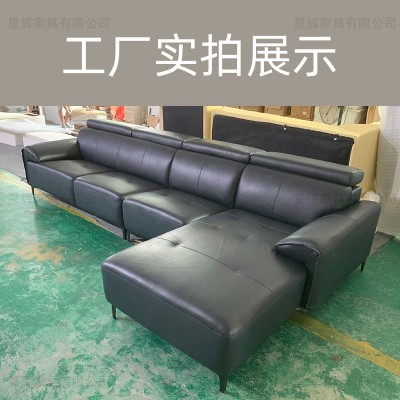 客厅转角贵妃沙发头枕可调节多功能高脚大气轻奢沙发图3