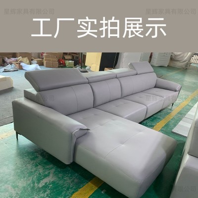 客厅转角贵妃沙发头枕可调节多功能高脚大气轻奢沙发图4