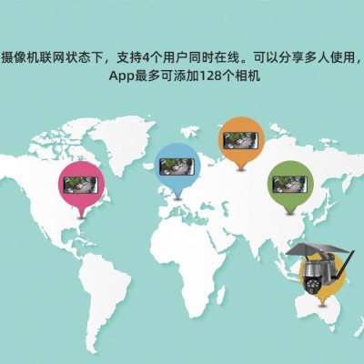 无线WiFi户外高清400万电池摄像机 跨境4G网络太阳能监控摄像头图4