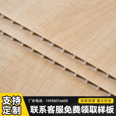 PVC塑料扣板天花板v缝石塑吊顶集成墙板竹木纤维护墙板装饰板定制图2