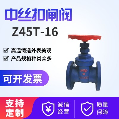 中部丝扣法兰闸阀 铸铁手动法兰闸阀 暗杆硬密封Z45T-16