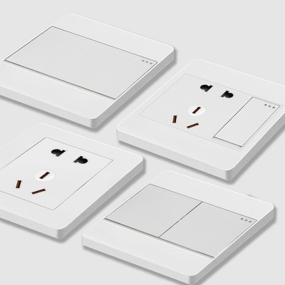 M7雅白工程款开关插座面板套装单联单控开关五孔usb插座16A空调插图2