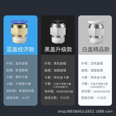 PC外螺纹直通快速插接头PC8-02/10-03/12-04快插气动接头气管接头图2