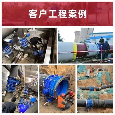 水厂用穿丝可拆卸双法兰传力接头阀门配套防拉脱双法兰限 位伸缩器图3