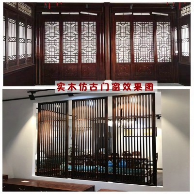 源头厂家玄关办公隔断 实木折叠中式屏风 客厅屏风隔断仿古门窗图3