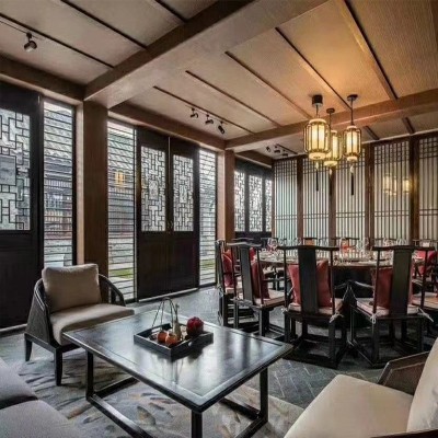 定制订做仿古门窗户复古新中式花格雕花木门古建寺庙实木门窗图3