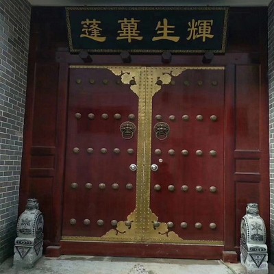 定制订做仿古门窗户复古新中式花格雕花木门古建寺庙实木门窗图4