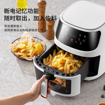 家用智能6L大容量可视彩屏触摸空气炸锅英文110V220V跨境贸易图2