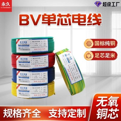 跨境供应国标ZR-BV铜芯电缆线1.5 2.5平方铜线家用 电线批发家装线图2