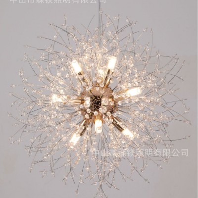 爆款现代简约满天星蒲公英水晶吊灯客厅灯楼梯卧室餐厅客厅卧室灯图3
