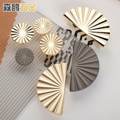 北欧轻奢金色半圆形拉手橱柜衣柜抽屉鞋柜门把手圆形五金家具拉手图3