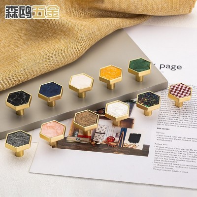 北欧现代简约六角形拉手 抽屉柜门衣柜橱柜门把手个性创意图3