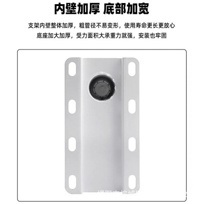 监控摄像头支架室外加长杆双枪高速球横臂抱柱电线杆壁装抱箍墙角图4