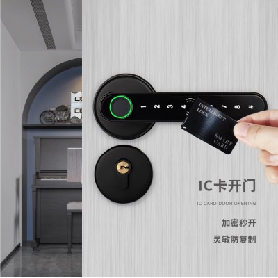 新款室内智能锁 涂鸦 通通 蓝牙把手锁 木门锁 指纹密码办公室图3