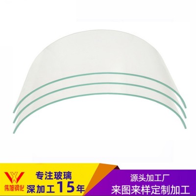 定制弧形热弯玻璃 异形中空夹胶弯钢玻璃 双曲面弧形热弯 钢化玻璃图2