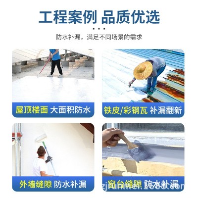 屋顶楼顶房顶聚氨酯防水补漏卫生间裂缝窗台堵漏浴室泳池 外墙涂料图4