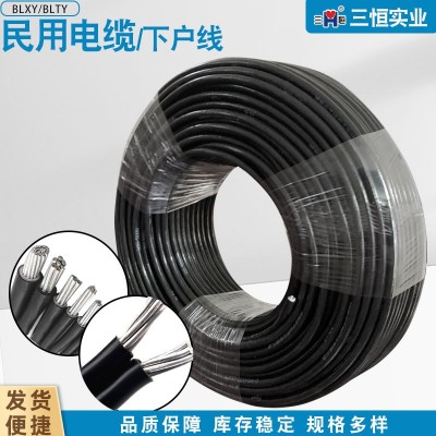 供应BLXY民用电线下户线户外铝芯双层皮绝缘防老化1*35黑皮线图1