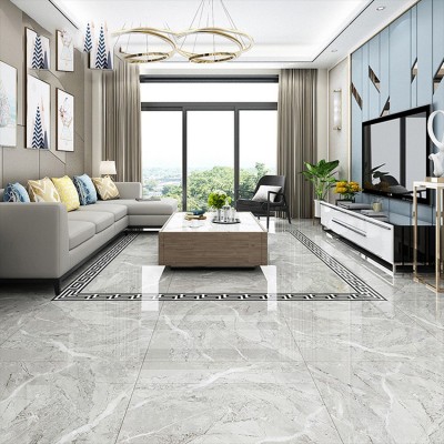 广东佛山灰色通体大理石瓷砖800x800客厅地板砖工程防滑地砖80x80图2