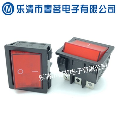 KCD4-201N船型开关 电源翘班开关 4脚2档全铜带灯大功率图2
