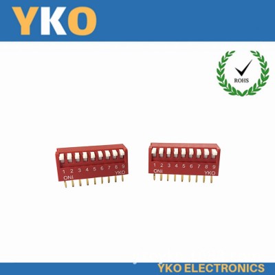 YKO原装拨码开关YJC8P9P琴键式测拨直插开关高品质厂家直供图2