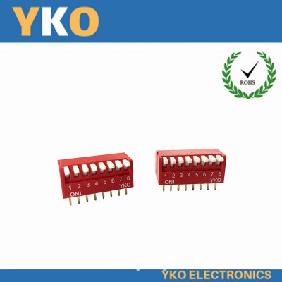 YKO原装拨码开关YJC8P9P琴键式测拨直插开关高品质厂家直供图5