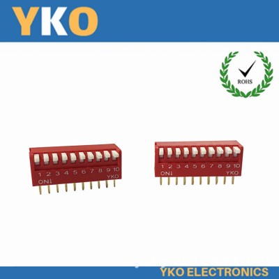 YKO原装拨码开关YJC8P9P琴键式测拨直插开关高品质厂家直供图4