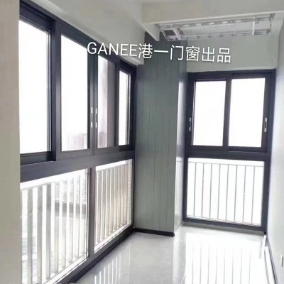 佛山75系列铝合金门窗断桥铝门窗别墅阳台双轨道隔音推拉窗厂家图3