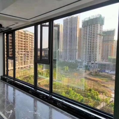 110系列断桥窗纱一体内外平框铝合金别墅庭院平开窗断桥系统门窗图3