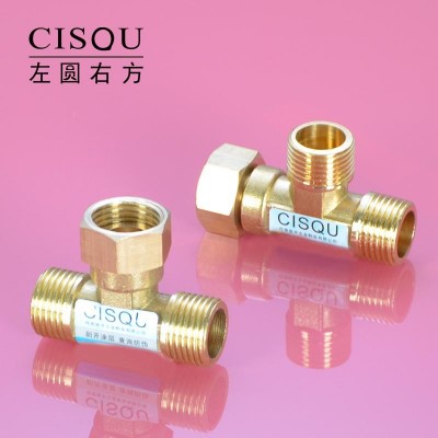 4分6分铜三通加厚螺纹接头正斜小水y型三通燃气管热水器 水管配件图4