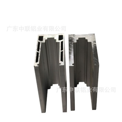 现货供应无框玻璃栏杆U型槽 楼梯护栏玻璃底槽 喷涂黑铝合金地槽图5