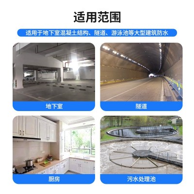 水泥基渗透结晶防水涂料 背水面屋顶外墙隧道大坝渗透防水材料图2