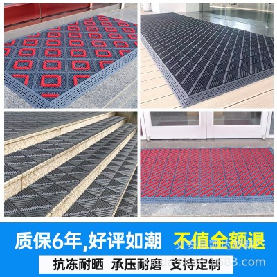 三合一地垫加密室外拼接防滑门口脚垫家商用酒店进门地毯入户地垫图3