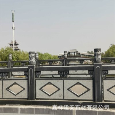 汉白玉石花岗岩石材栏板围栏 河道升旗台景区拱桥防护石栏杆图2