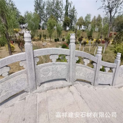 汉白玉石花岗岩石材栏板围栏 河道升旗台景区拱桥防护石栏杆图3