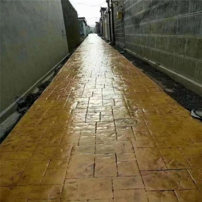 仿石混凝土地坪 定制颜色强化料 彩色脱膜粉 专业技术指导 免费送样 彩色路面图5