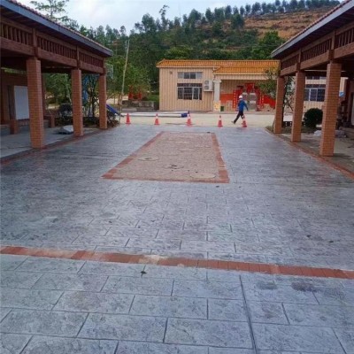 成都透水混凝土 彩色压花地坪 压模地坪材料 压花地坪模具厂家批发图3