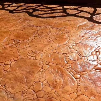 成都透水混凝土 彩色压花地坪 压模地坪材料 压花地坪模具厂家批发图2