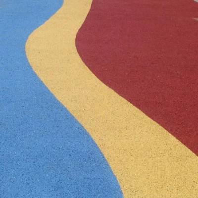 彩色防滑路面 陶瓷颗粒 透水混凝土 地坪材料厂家直供图3