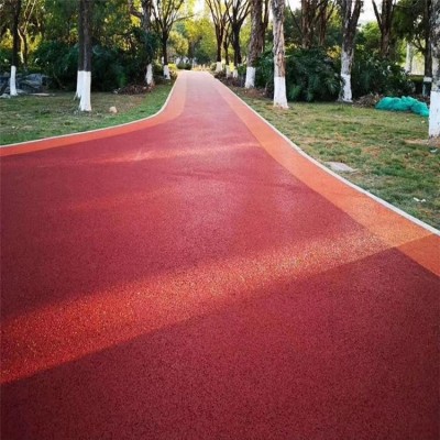 彩色防滑路面 陶瓷颗粒 透水混凝土 地坪材料厂家直供图5