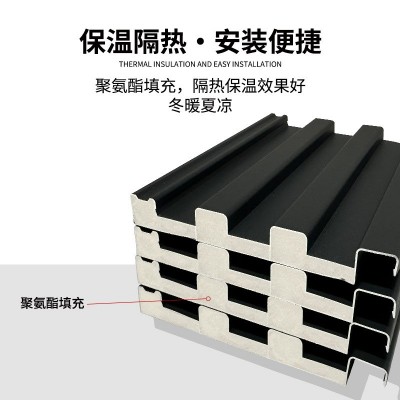 铝合金长城板凉亭防水凹凸加厚铝板阳光房雨棚屋顶双层隔热铝瓦图4