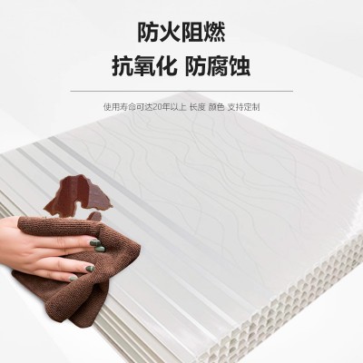 厂家直供吊顶材料PVC扣板长条吊顶塑料吊顶pvc塑钢天花板集成吊顶图2