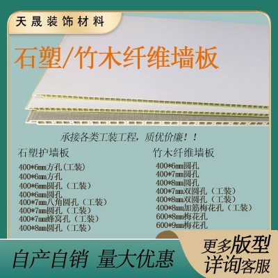 厂家直供竹木纤维集成墙板石塑护墙板竹炭纤维板木饰面板碳晶板图2