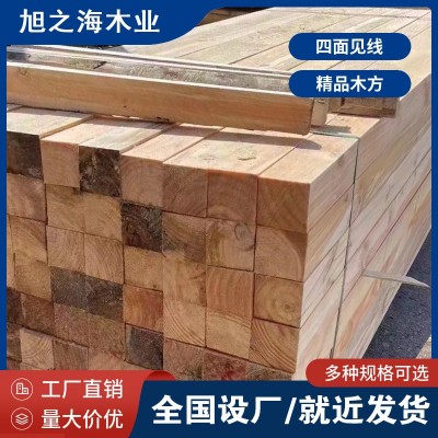 落叶松烘干床板四面抛光 木方建筑工地木方工程方木跳板板材图3