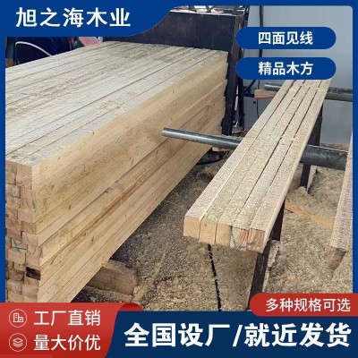 落叶松烘干床板四面抛光 木方建筑工地木方工程方木跳板板材图2