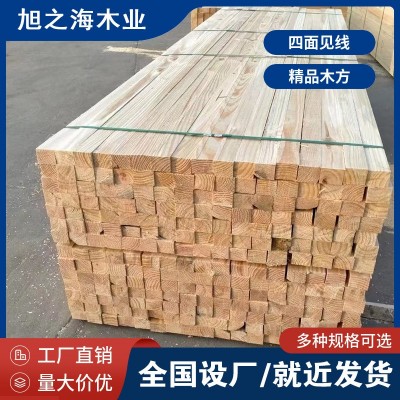 落叶松烘干床板四面抛光 木方建筑工地木方工程方木跳板板材图5