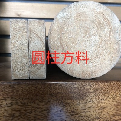 特惠厂家樟子松防腐木材圆柱古建圆木碳化方柱铁杉南方松圆柱加工图2