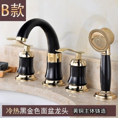 厂家批发组合水龙头 分体式龙头 浴柜专用台面座式龙头四件套批发图2